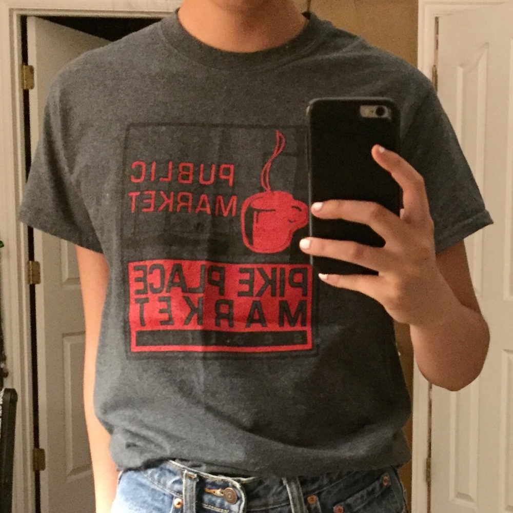 Pike Place Market Graphic Gildan Tee from Seattle
